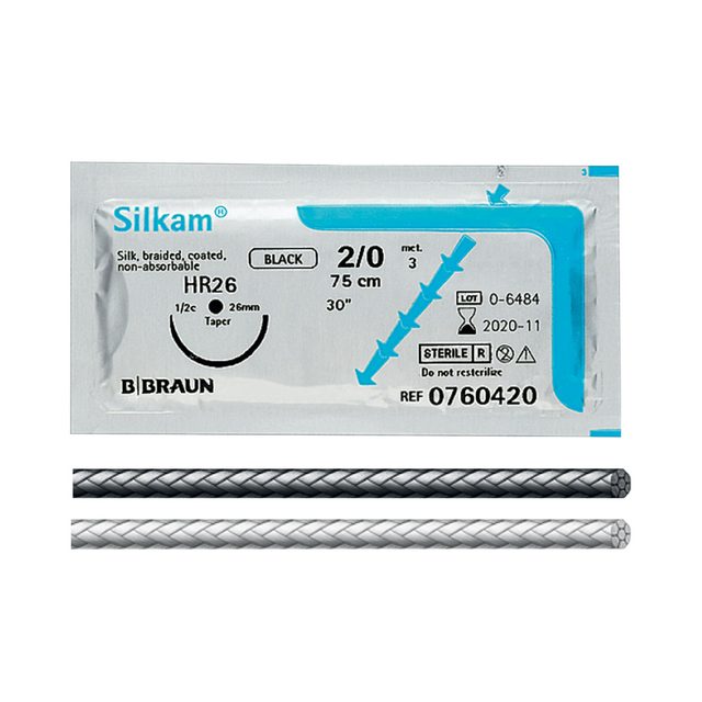 Silkam schwarz HS18 4/0  Dtz