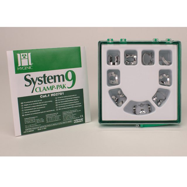 Hygenic Kofferdam Klammer mit Flügel, 9-Set